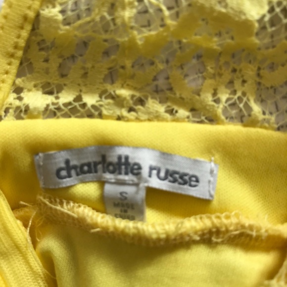 Yellow fit and flare lace overlay dress - Picture 6 of 8